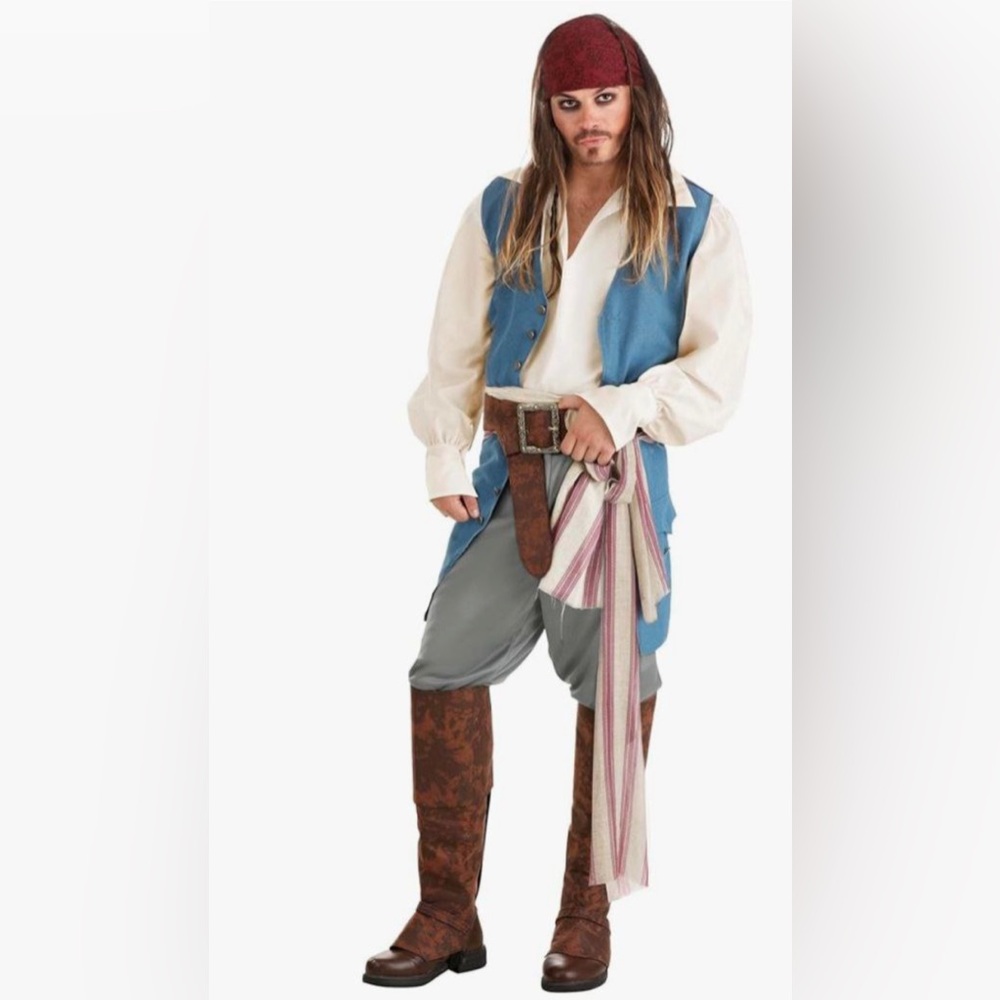 Blue and White Pirate Costume